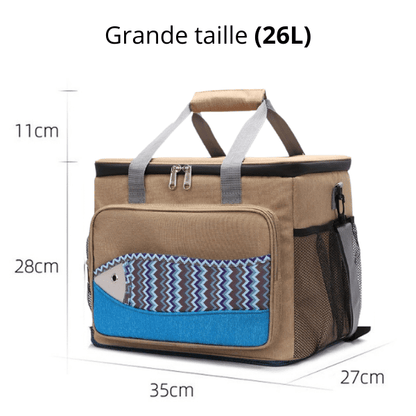 Glacière Souple Poisson Marron