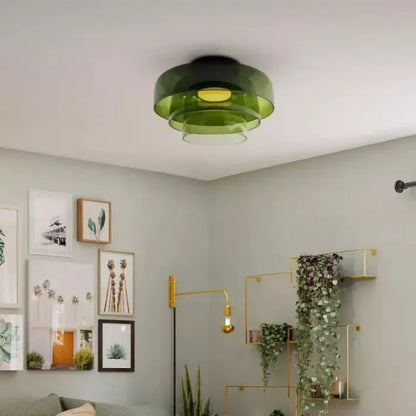 Plafonnier en Verre Design Médiéval Nordique – Éclairage Élégant et Chauffant pour Salon, Chambre ou Salle à Manger