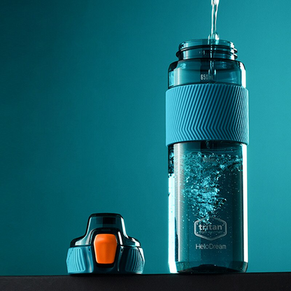 Gourde Sport Bleue Transparente