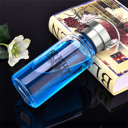 Gourde en Verre Bouchon Inox