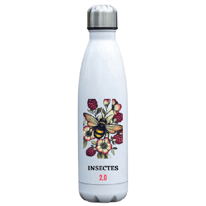 gourde en acier inoxydable 500ml abeille framboise