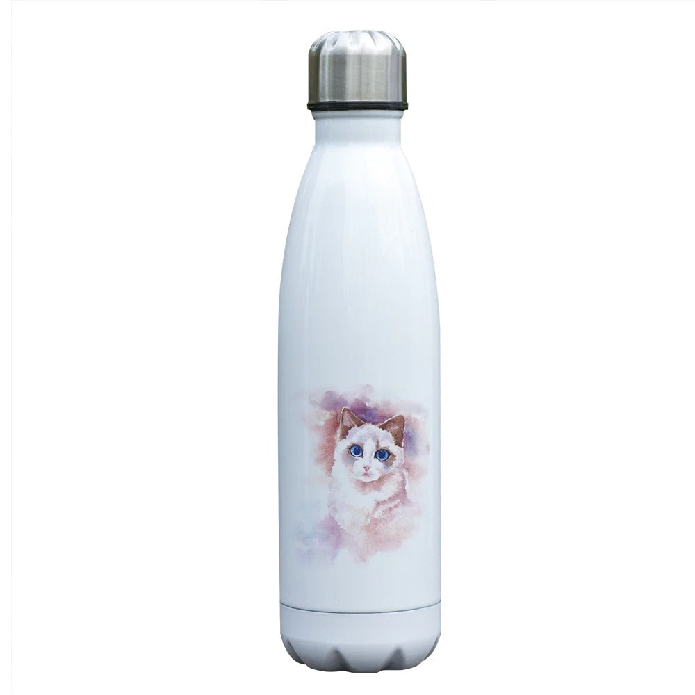 Gourde Isotherme Chat Rose