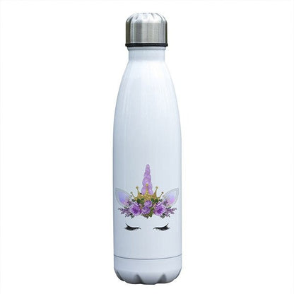 gourde inox licorne princesse avec couronne et fleurs