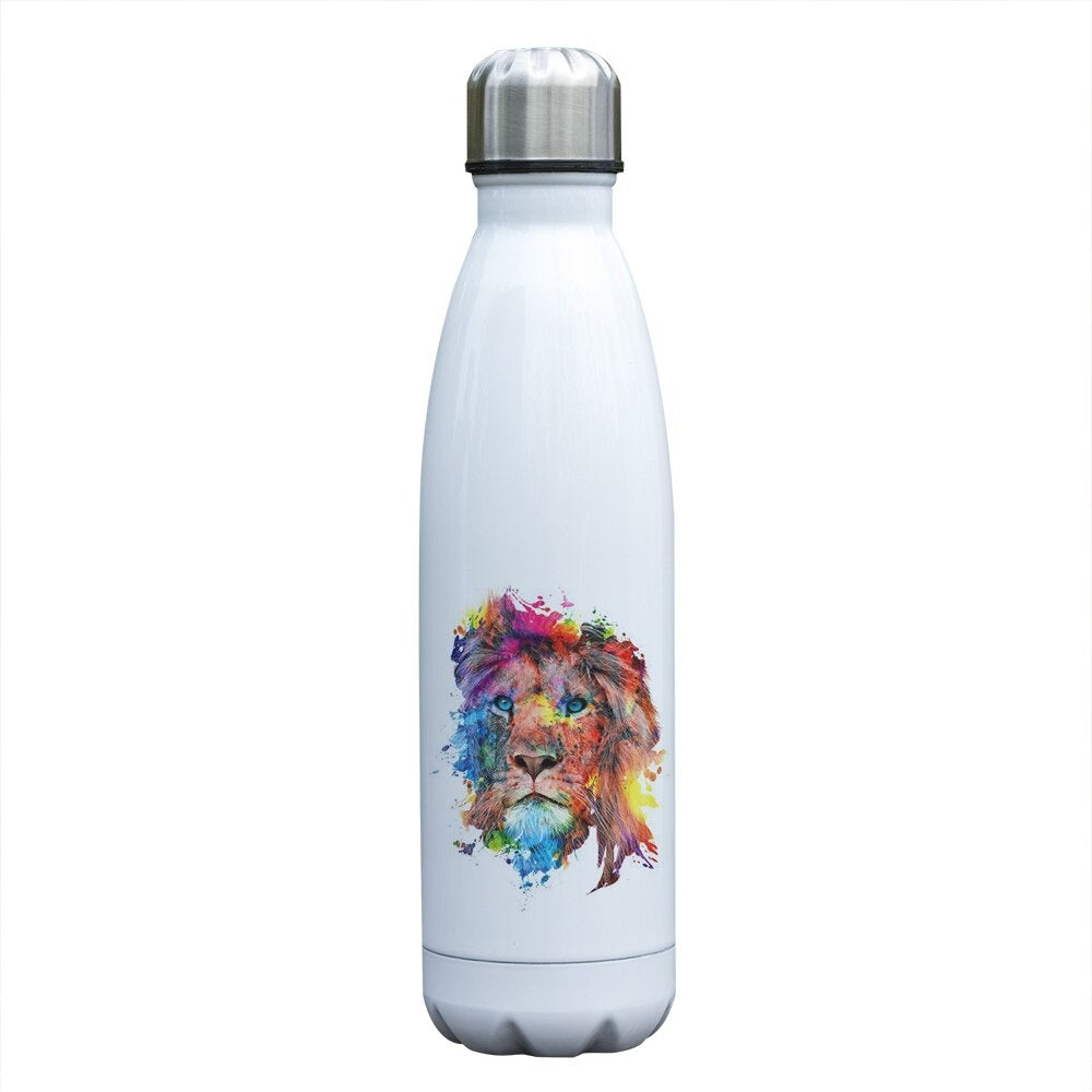 bouteille isotherme motif lion multicolore