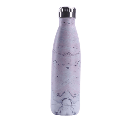 Gourde Isotherme Marbre Blanc et Rose