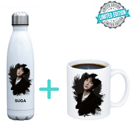 bouteille isotherme et mug BTS Suga