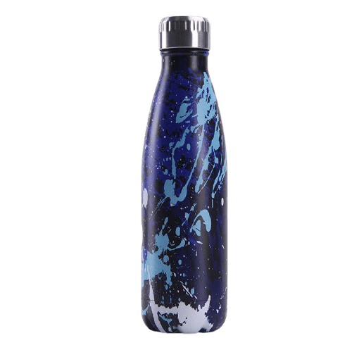 Gourde Isotherme Peinture Nuances Bleues