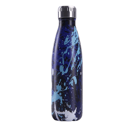 Gourde Isotherme Peinture Nuances Bleues