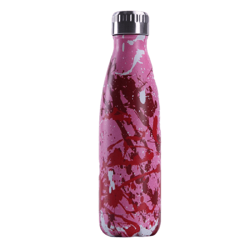 Gourde Isotherme Peinture Rose et Rouge