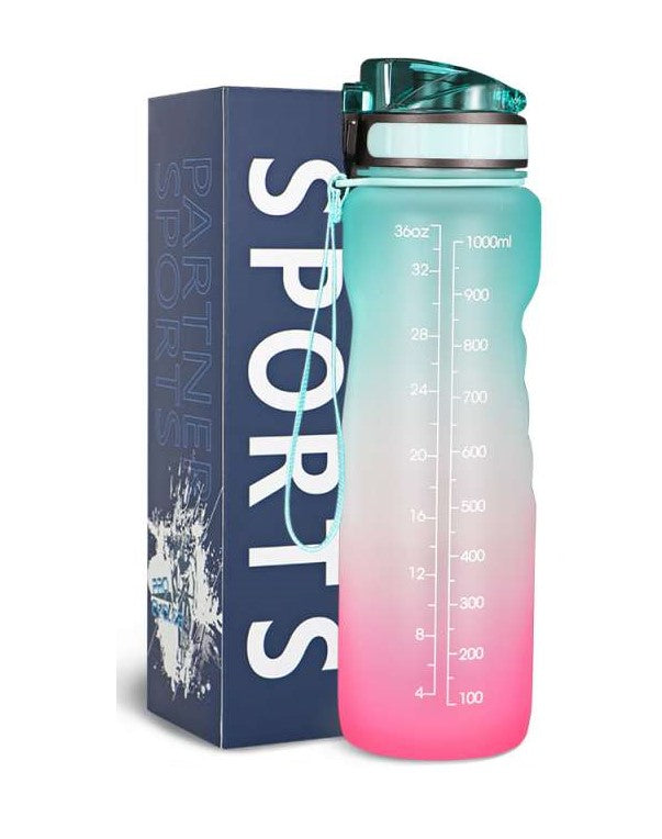 Gourde Sport 1L Rose / Vert