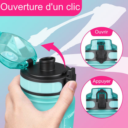 Gourde Sport 1L Bleu / Rouge