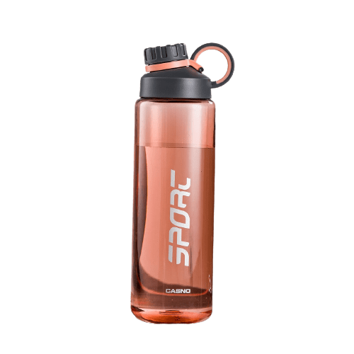 Gourde Sport Transparente Orange 1L