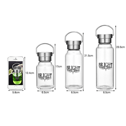 Gourde en Verre Bouchon Inox
