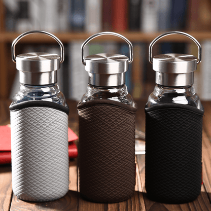 Gourde en Verre Bouchon Inox