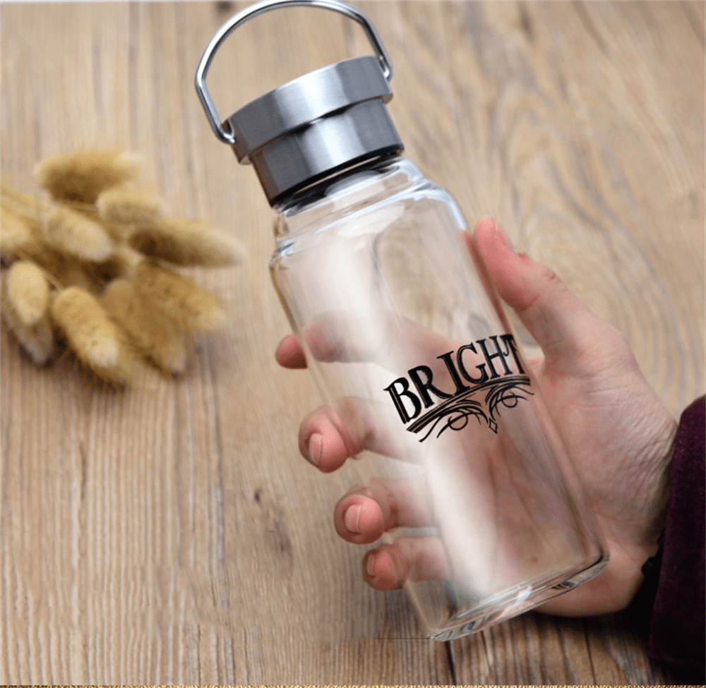 Gourde en Verre Bouchon Inox