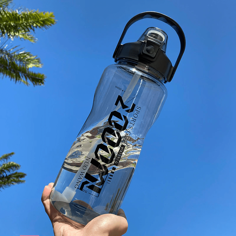 Gourde Sport Transparente Rouge 2L