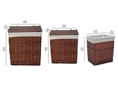 Grand Panier en Osier pour Linge Tradition