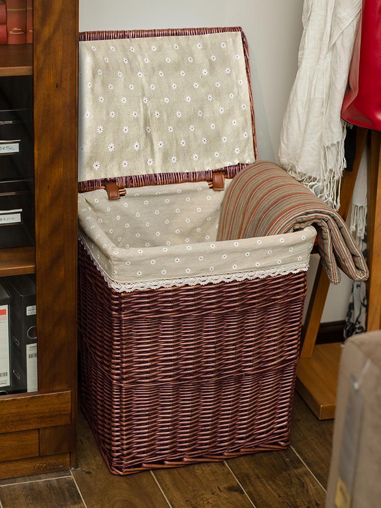Grand Panier en Osier pour Linge Tradition