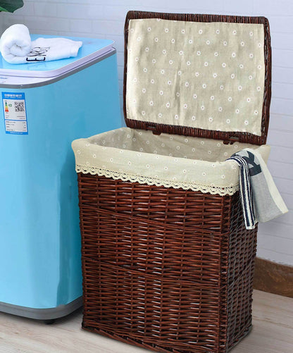 Grand Panier en Osier pour Linge Tradition