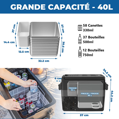 Glacière Electrique Voiture/Camion 40L - 12V -220V