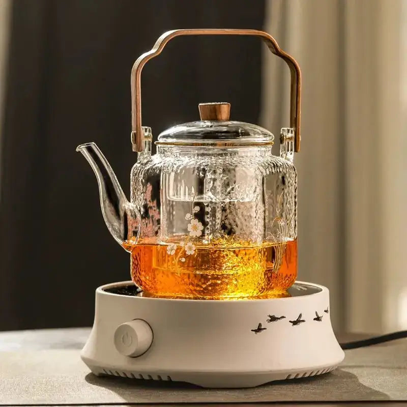 Grande Théière en Verre Vintage (+2 Tasses Offertes)