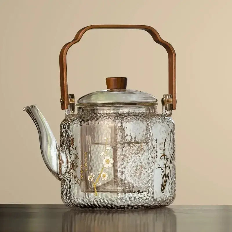 Grande Théière en Verre Vintage (+2 Tasses Offertes)