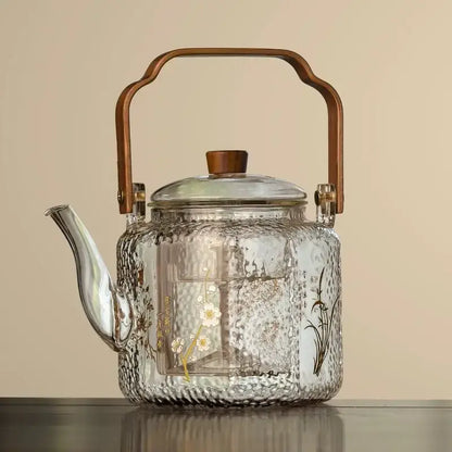 Grande Théière en Verre Vintage (+2 Tasses Offertes)
