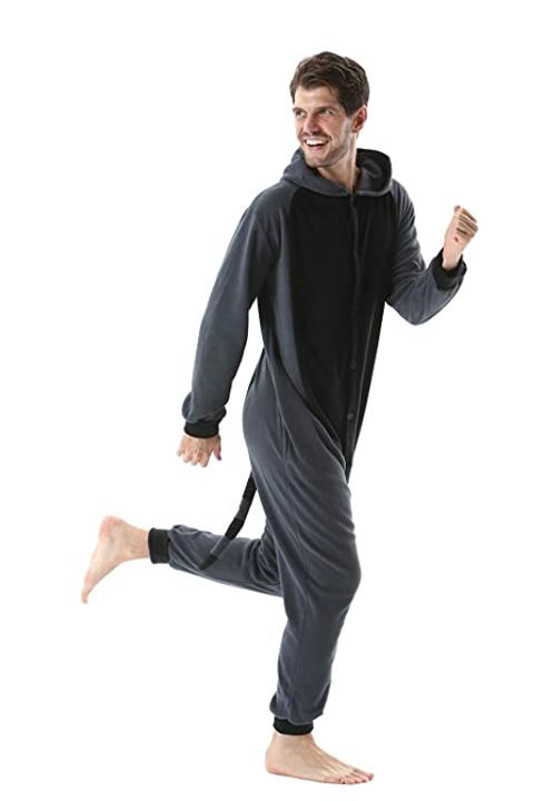 Combinaison Pyjama Homme Raton Laveur Noir