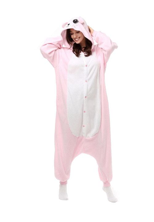 Combinaison Pyjama Souris Rose