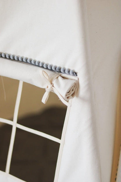 Tipi Enfant « Pompons Gris »