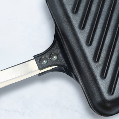 Grill à Sandwich Démontable pour Gaz/Induction, Plaques Antiadhésives, Noir