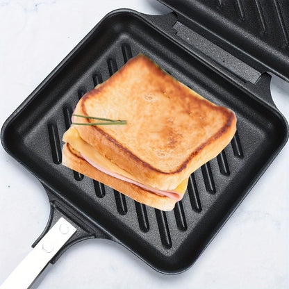 Grill à Sandwich Démontable pour Gaz/Induction, Plaques Antiadhésives, Noir