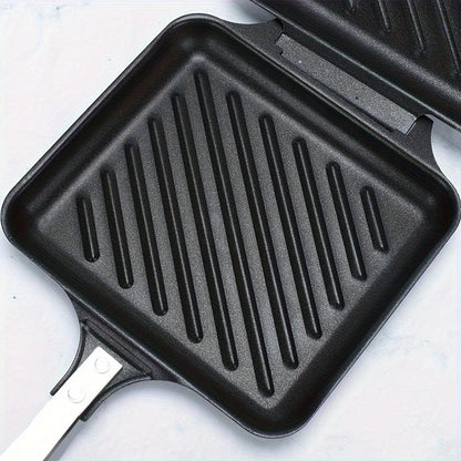 Grill à Sandwich Démontable pour Gaz/Induction, Plaques Antiadhésives, Noir