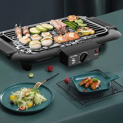 Grill Electrique Portable d'Intérieur Sans Fumée