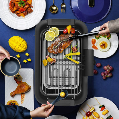 Grill Electrique Portable d'Intérieur Sans Fumée