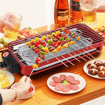 Grill Electrique Rouge Design et Multifonctionnel
