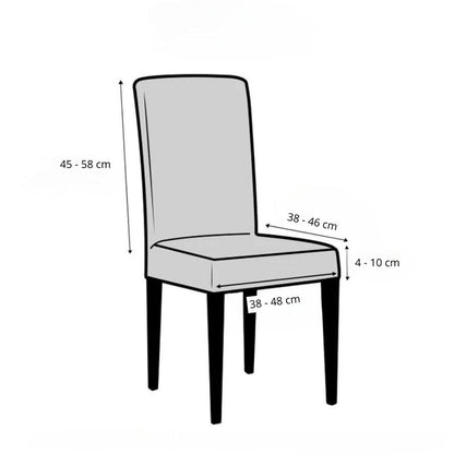 Housse Chaise Grise et Elastique avec Motif de Maïs en Polyester