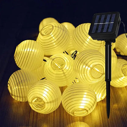 Guirlande Extérieur Solaire Ronde Étanche et Durable