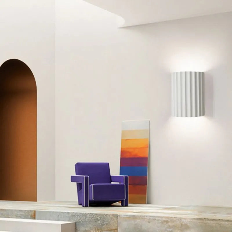 Applique Murale Design Moderne – Lampe à Abat-jour Froncé