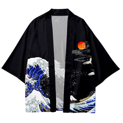 Haori bleu homme