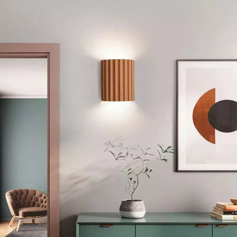 Applique Murale Design Moderne – Lampe à Abat-jour Froncé