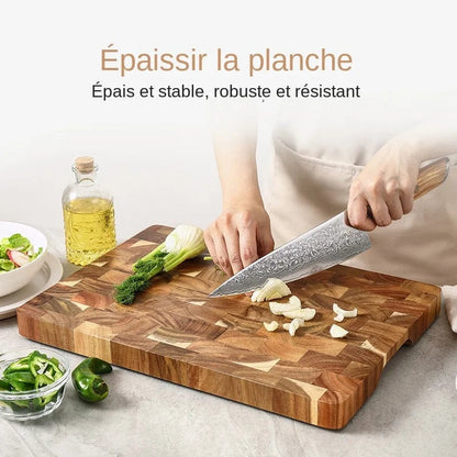 Planche à découper en bois d'acacia double face