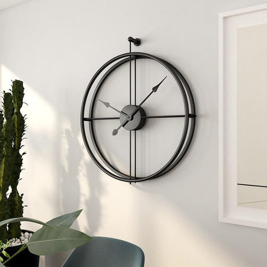 Horloge Scandinave Grande Murale Design - Noir