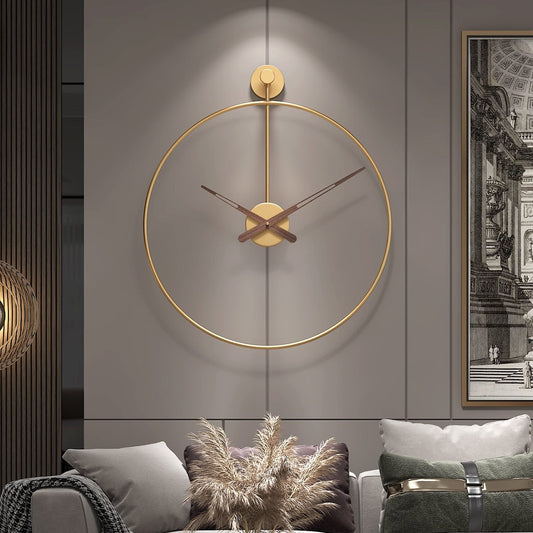 Horloge Scandinave Murale - Or