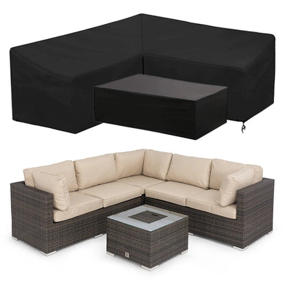Housse Canapé d'Extérieur avec Cordon Ajustable 270 x 270 x 90 cm