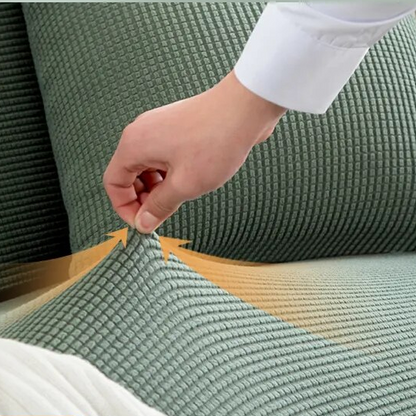 Housse de Canapé Extensible avec Carreaux de Style Maïs en Polyester