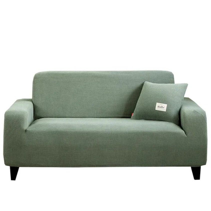 Housse de Canapé Extensible avec Carreaux de Style Maïs en Polyester
