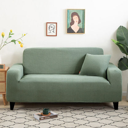 Housse de Canapé Extensible avec Carreaux de Style Maïs en Polyester