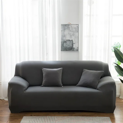 Housse de Canapé Extensible Grise en Polyester