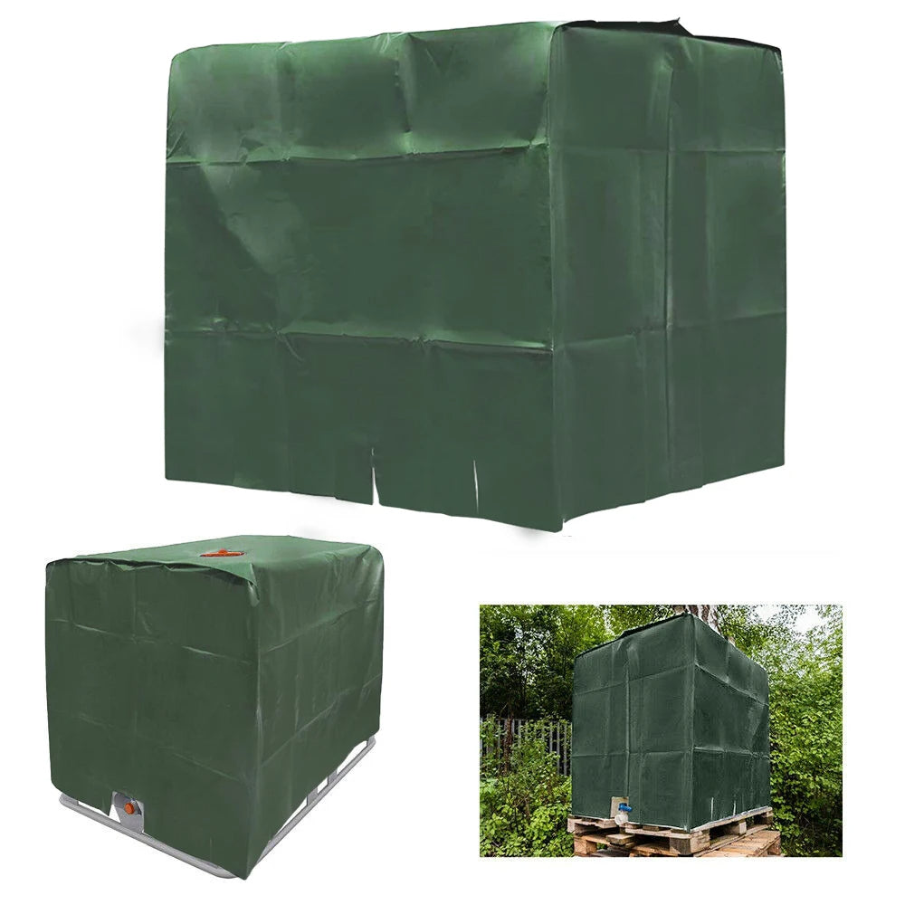 Housse pour Réservoir d'Eau de Pluie Verte 120 x 100 x 116 cm